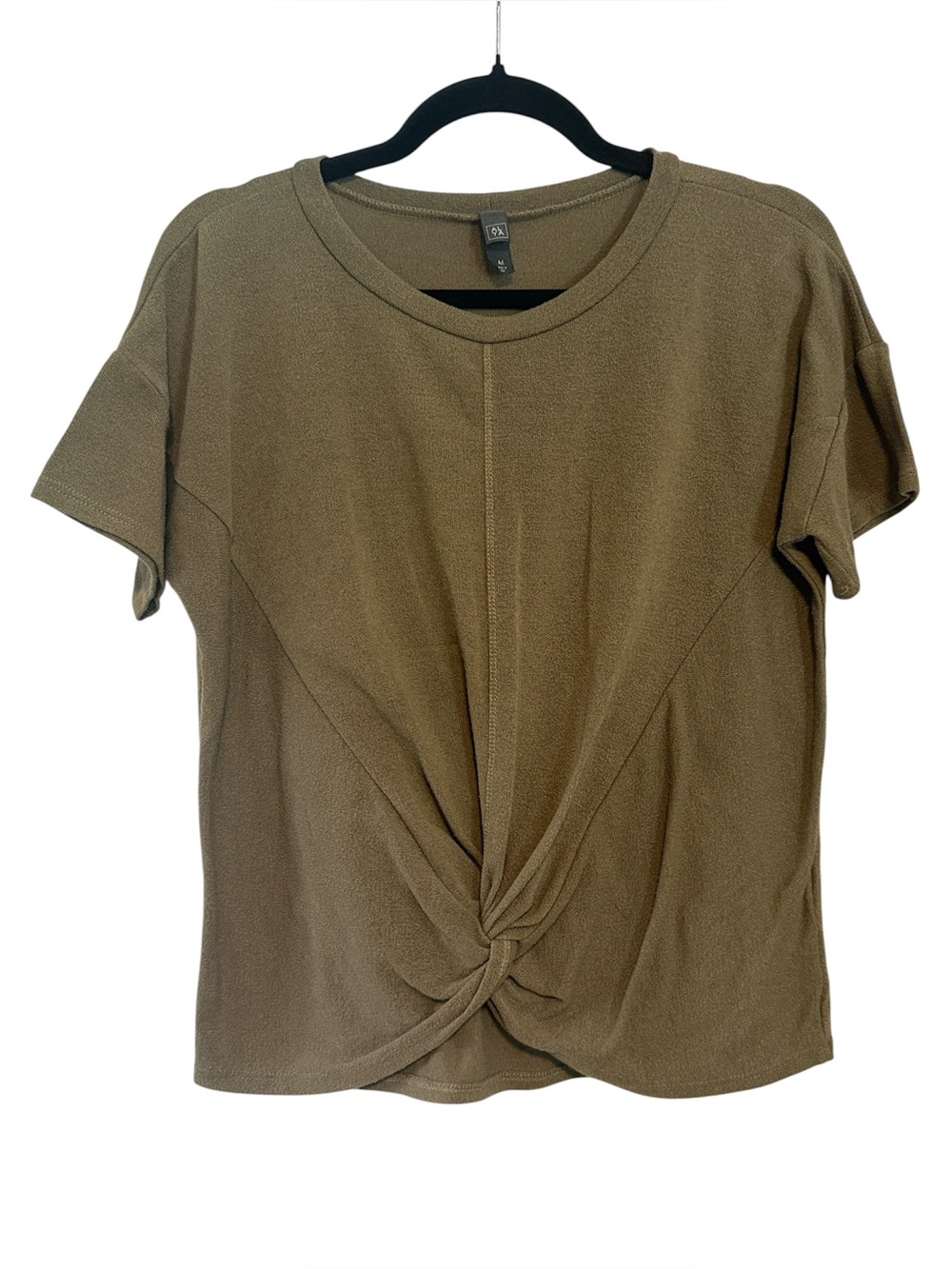 Alya Army Green Twist Front Top